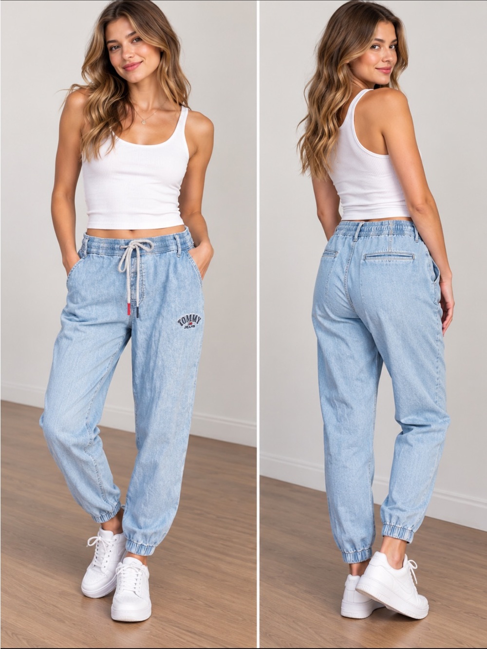 Tommy Hilfiger Light Blue Denim Jogger Jeans